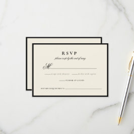 Modern Minimalistisch Script Wedding Response Kaar RSVP Kaartje