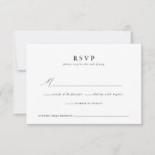 Modern Minimalistisch Script Wedding Response Kaar RSVP Kaartje (Voorkant)