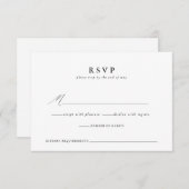 Modern Minimalistisch Script Wedding Response Kaar RSVP Kaartje (Voorkant / Achterkant)