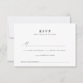 Modern Minimalistisch Script Wedding Response Kaar RSVP Kaartje