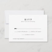 Modern Minimalistisch Script Wedding Response Kaar RSVP Kaartje (Voorkant)