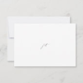 Modern Minimalistisch Script Wedding Response Kaar RSVP Kaartje (Achterkant)