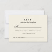 Modern Minimalistisch Script Wedding Response Kaar RSVP Kaartje (Voorkant)