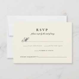 Modern Minimalistisch Script Wedding Response Kaar RSVP Kaartje