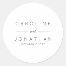 Modern minimalistisch Script White Custom Wedding