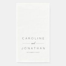 Modern minimalistisch Script White Custom Wedding