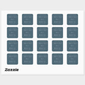 modern minimalistisch script wijzigt de datum vierkante sticker (Vel)