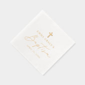 Modern minimalistisch scriptaptisme folie servetten (Rechts)