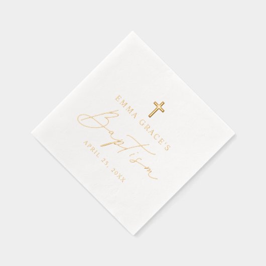 Modern minimalistisch scriptaptisme folie servetten (Rechts)