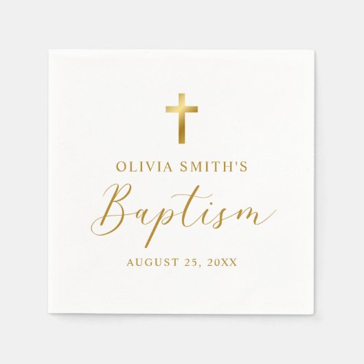 Modern minimalistisch scriptaptisme servet (Voorkant)