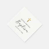 Modern minimalistisch scriptaptisme servet (Hoek)