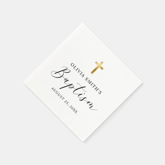 Modern minimalistisch scriptaptisme servet (Hoek)