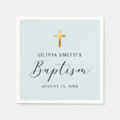 Modern minimalistisch scriptaptisme servet (Voorkant)