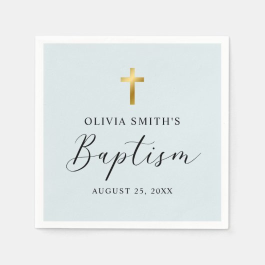 Modern minimalistisch scriptaptisme servet (Voorkant)