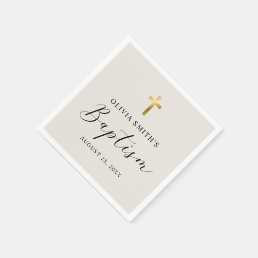 Modern minimalistisch scriptaptisme servet (Hoek)