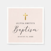 Modern minimalistisch scriptaptisme servet (Voorkant)