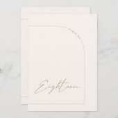 Modern minimalistisch selectietabel Achttien tabel Kaart (Voorkant / Achterkant)