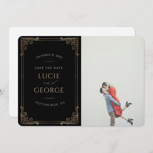 Modern minimalistisch sierlijk Lijst sparen de Dat (Voorkant / Achterkant)