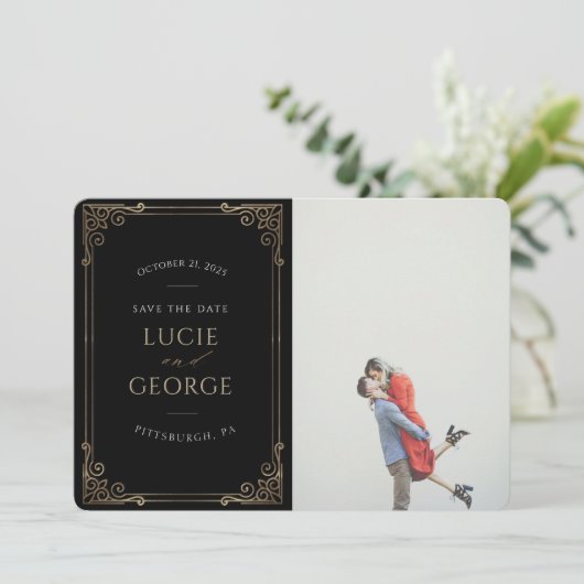 Modern minimalistisch sierlijk Lijst sparen de Dat (Staand voorkant)