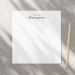 Modern Minimalistisch Signature Script Monogram Notitieblok<br><div class="desc">Creëer uw eigen custom notitieblok met signature script typografie en modern minimalistisch design.</div>