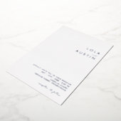 Modern minimalistisch | Silver Casual Wedding Real Folie Uitnodiging (Gedraaid)