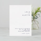 Modern minimalistisch | Silver Casual Wedding Real Folie Uitnodiging (Staand Voorkant)