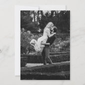 Modern minimalistisch simpel fotohuwelijk kaart (Achterkant)