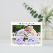 Modern minimalistisch simpel, we zijn getrouwd. briefkaart (Staand voorkant)