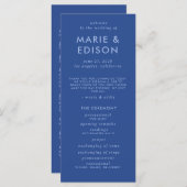 Modern minimalistisch slank eenvoudig trouwprogram (Voorkant / Achterkant)