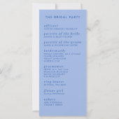 Modern minimalistisch slank eenvoudig trouwprogram (Achterkant)