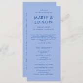 Modern minimalistisch slank eenvoudig trouwprogram (Voorkant / Achterkant)