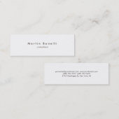 Modern minimalistisch slim Visitekaartje (Voorkant / Achterkant)