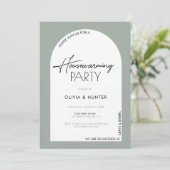 Modern minimalistisch sloophuis kaart (Staand voorkant)