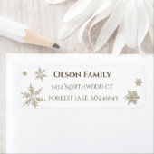 Modern Minimalistisch Sneeuwvlok retour adres labe Etiket (Insitu)