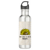 Modern minimalistisch soonnebloempauze waterfles  (Voorkant)