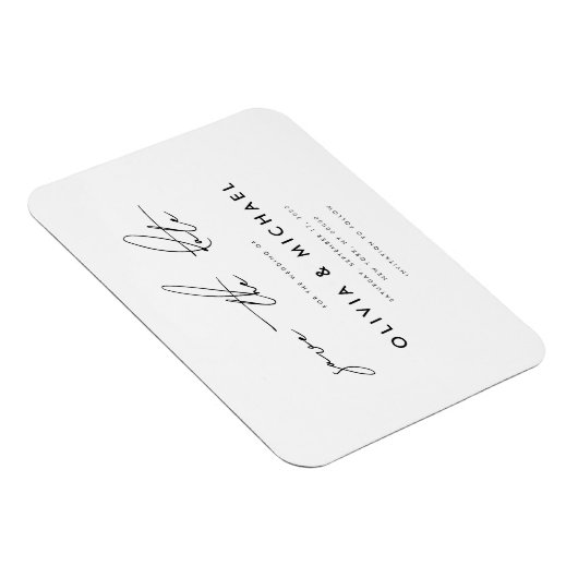 Modern minimalistisch sparen de Datum Magneet (Rechterzijde)