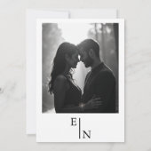 Modern minimalistisch sparen de Datum Save The Date (Achterkant)