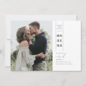 Modern minimalistisch sparen de Datum Verticale Fo Save The Date (Voorkant)