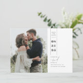 Modern minimalistisch sparen de Datum Verticale Fo Save The Date (Staand voorkant)