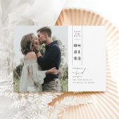Modern minimalistisch sparen de Datum Verticale Fo Save The Date