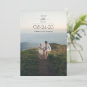 Modern minimalistisch sparen de Datum Verticale Fo Save The Date (Staand voorkant)