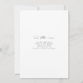 Modern minimalistisch sparen de Datum Verticale Fo Save The Date (Achterkant)