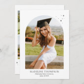 Modern minimalistisch Star Arch 5 Photo Afstuderen Aankondiging (Voorkant / Achterkant)