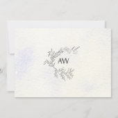 modern - minimalistisch - stencil floral notitiekaartje (Achterkant)