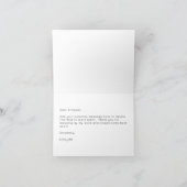 Modern minimalistisch sterrenhemel en strand bruil bedankkaart (Binnen)