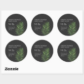 Modern minimalistisch sterrenhemel en strand bruil ronde sticker (Vel)
