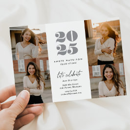 Modern minimalistisch stijgend Afstudeerder | 4 Fo Kaart