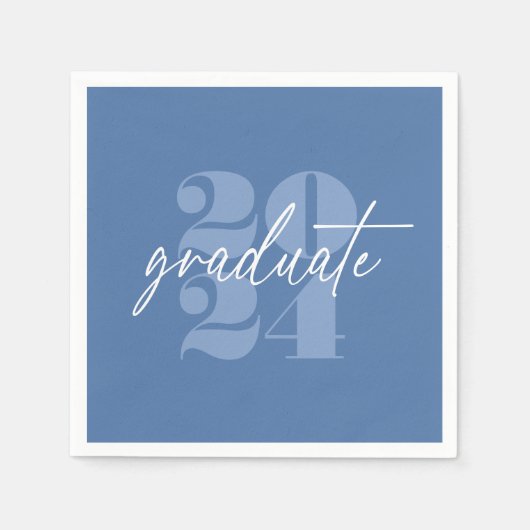 Modern minimalistisch stijgend Afstudeerder | Blau Servet (Voorkant)