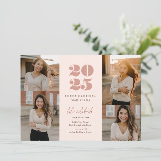 Modern minimalistisch stijgend Afstudeerder | Blus Kaart (Staand voorkant)