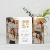 Modern minimalistisch stijgend Afstudeerder | Goud Kaart (Staand voorkant)